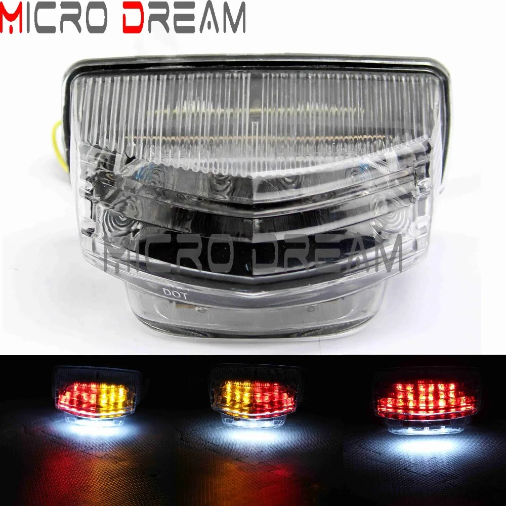 

12v Clear LED Tail Light With Integrated Turning Signal Light Motorcycles License Plate Light For Honda CBR600 RR 2007-2009