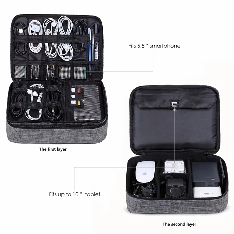 Ceny BAGSMART Travel Electronics Organizer torba przenośna akcesoria cyfrowe torba na ładowarka kablowa drut iPad wodoodporna torba na gadżet