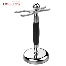 Anbbas настоящий Барсучий волос щетка подставка хромированная стальная ручка подставка держатель для бритья высокое качество