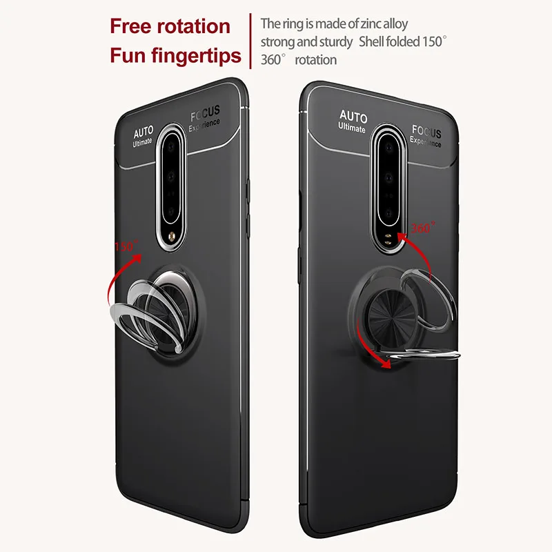 Чехол Alxun для OnePlus 7 Pro автомобильный держатель подставка магнитный ТПУ кронштейн
