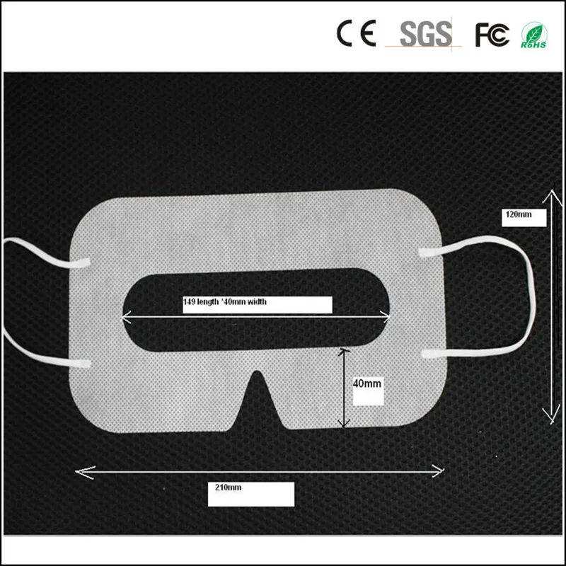 Linhuipad Универсальный 100 пакет защитный гигиенический VR маска Pad Черный Одноразовый Eyemask для 3D очки виртуальной реальности