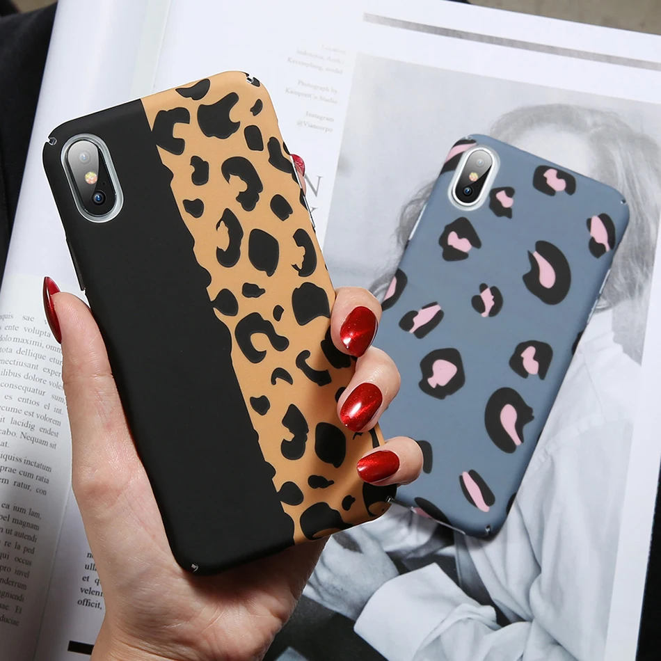 

VIAERSON Leopard luminous Case For Samsung Galaxy A3 A5 A7 J5 2017 A6 A8 2018 Hard PC Phone Case For Samsung S8 S9 Note 8 9 S7