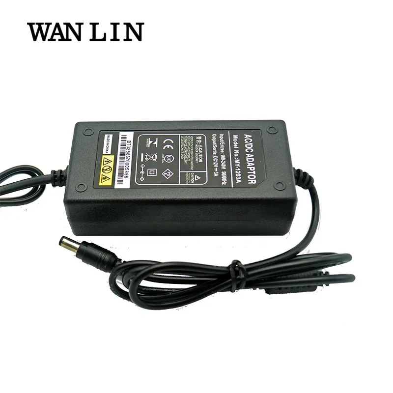 WANLIN EU Plug 12V3A AC 100 V-240 V адаптер питания DC 12V3A источник питания для CCTV AHD камеры ip-камеры DVR NVR 5,5 мм x 2,1-2,5 мм