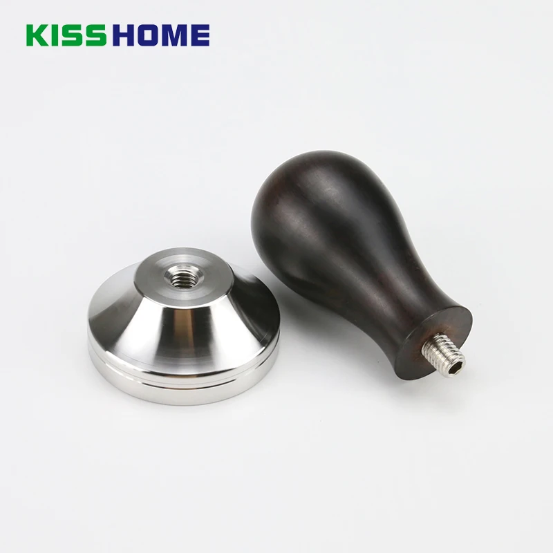 41/49/51/53/54/57.5/58/58.35mm African Black Wood Tamper Coffee Powder Hammer with 304 Stainless Steel Base Coffee Accessories 41/49/51/53/54/57.5/58/58.35mm African Black Wood Tamper Coffee Powder Hammer with 304 Stainless Steel Base Coffee Accessories