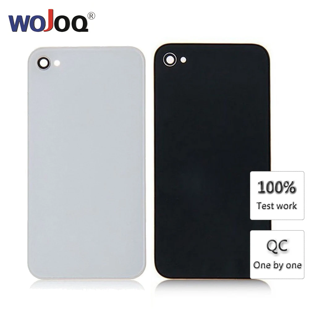 

WOJOQ Battery Cover Back For iPhone 4 4s Rear Door Housing Case Middle Frame Replacement For Apple 4s Back Housing