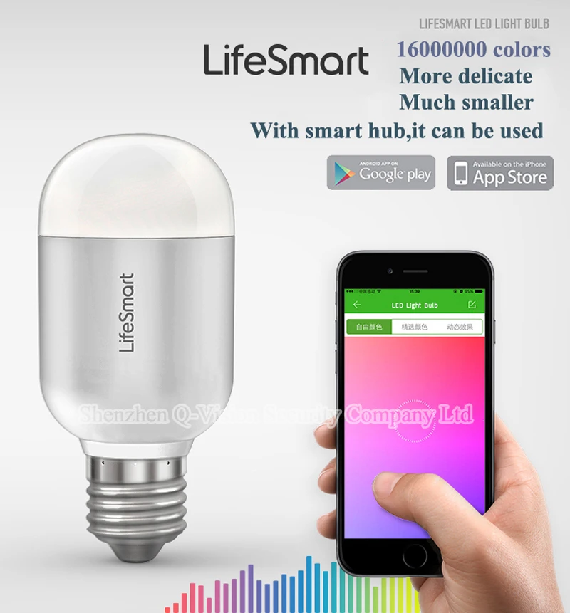 

eWelink Lifesmart Smart LED Bulb Dimmable Light E27 Automation Wireless Remote by IOS Android Dimming Lamp 433MHZ