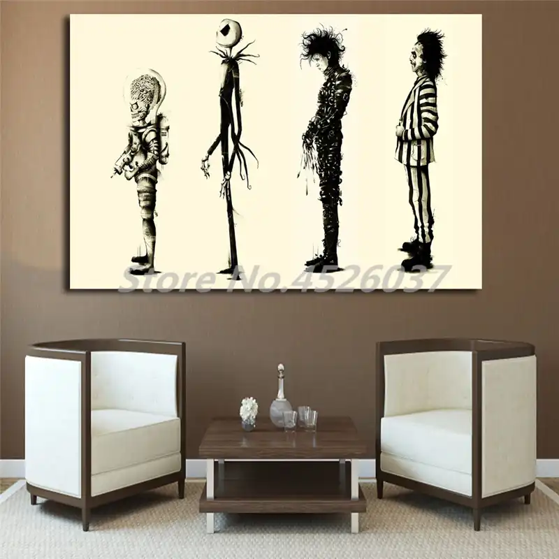 Tim Burton Movie Beetlejuice Edward Scissorhands Movie Hd Art