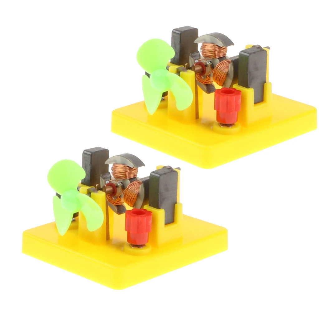2pcs DIY Fan Motor Science Model Toy Physics Electrical Experiment Educational Kit Assemble Puzzles for Kids Children
