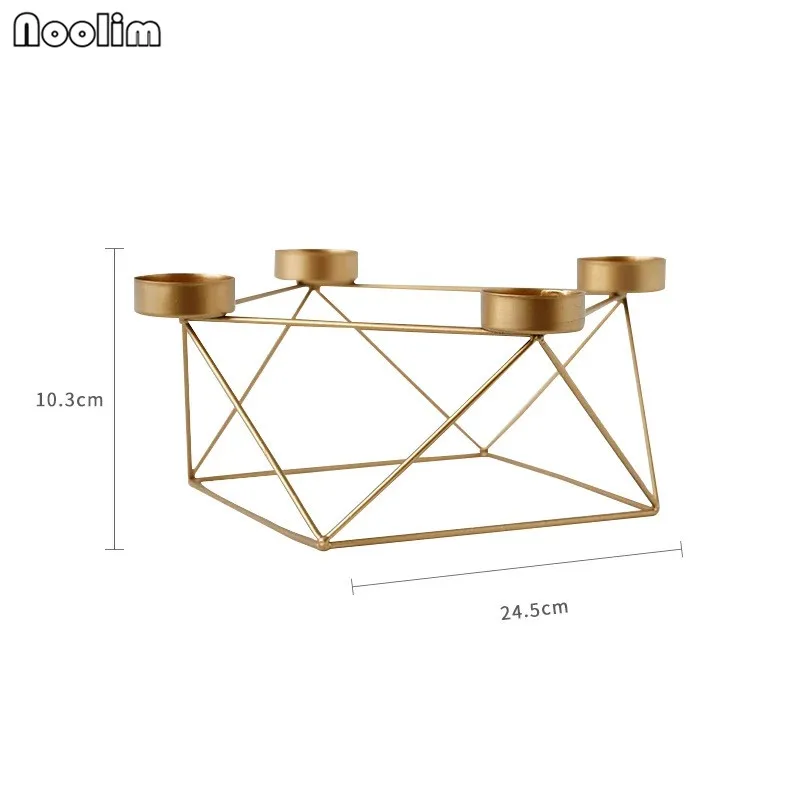 NOOLIM скандинавский геометрический Железный Подсвечник европейские украшения креативный подсвечник домашний стол свадебные украшения, аксессуары
