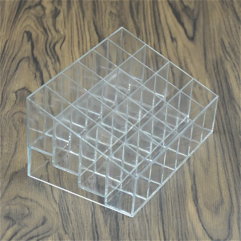 

Transparent Acrylic 24 Lipstick Display Stand Case Jewelry Box Makeup Organizer Tool Cosmetic Home Storage Holder KG66