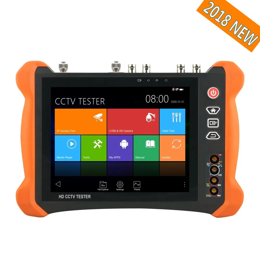 Новинка 2018 8 дюймовый тестер IP камеры H.265 4K X9 8MP TVI CVI 5MP AHD SDI CVBS CCTV монитора с