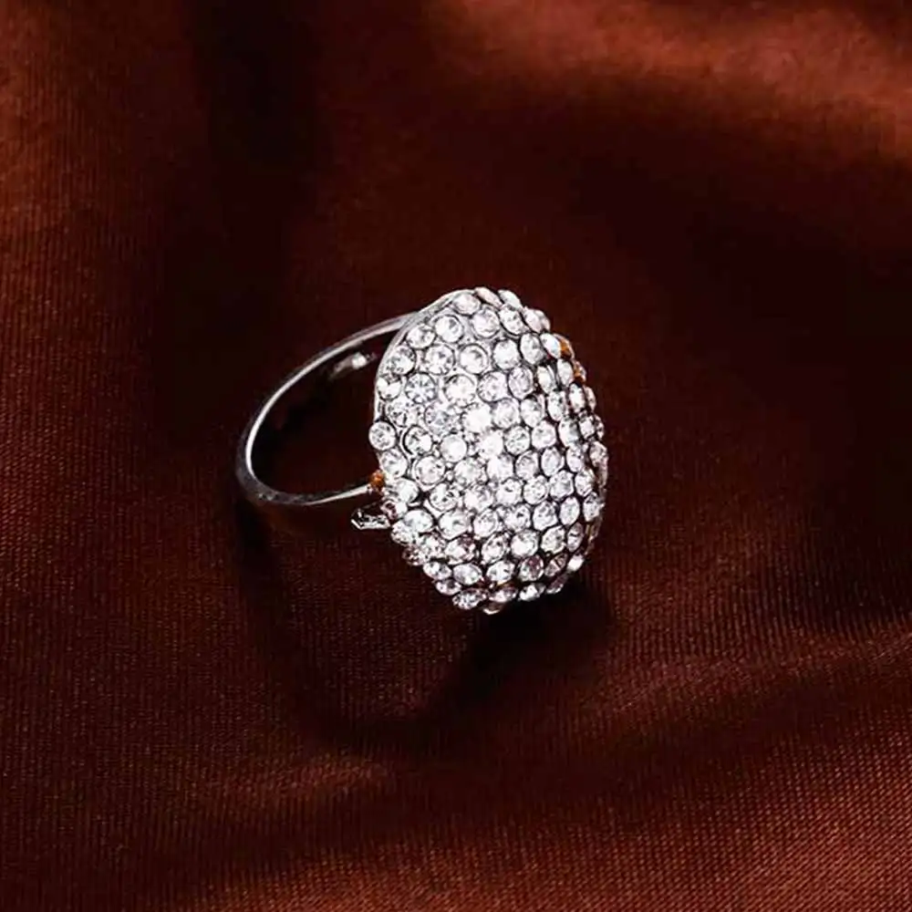 FAMSHIN New Popular Film Twilight Bella Engagement Rings With Full Crystal Fashion Sparkling Silver Rings For Women Wedding