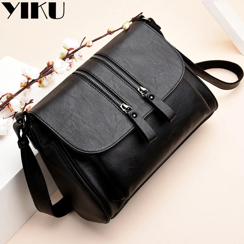 

Soft leather bag handbag shoulder bag 2017 new simple all-match small hand-held bag lady mother package