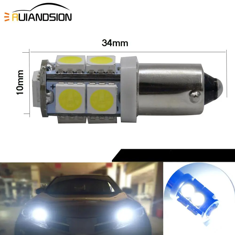 10 шт яркий 6/12/24 V автомобиль свет BAX9S H6W BAY9S H21W Нет Полярный Led лампы BA9S T4W