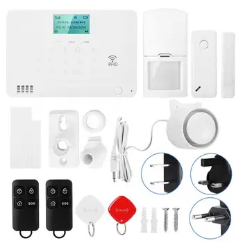 

Alarme Residencial Alarm System Kits GSM Alarm Wireless Home Security System Kit Door Sensor Motion Detector MR1 110-240V