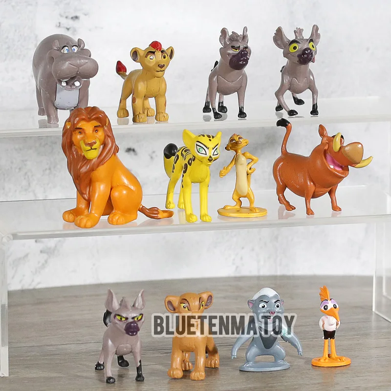 

12pcs Cartoon The Lion Guard King Kion Simba PVC Action Figures Bunga Beshte Fuli Ono Figurines Doll Kids Toys for Children Boys