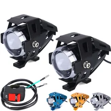 125 W Motocicleta Faros Antiniebla Luces LED U5 Alta Viga Baja del Motor de Accionamiento de Flash Cabeza Faro Lámpara Del Punto de la Moto Accesorios