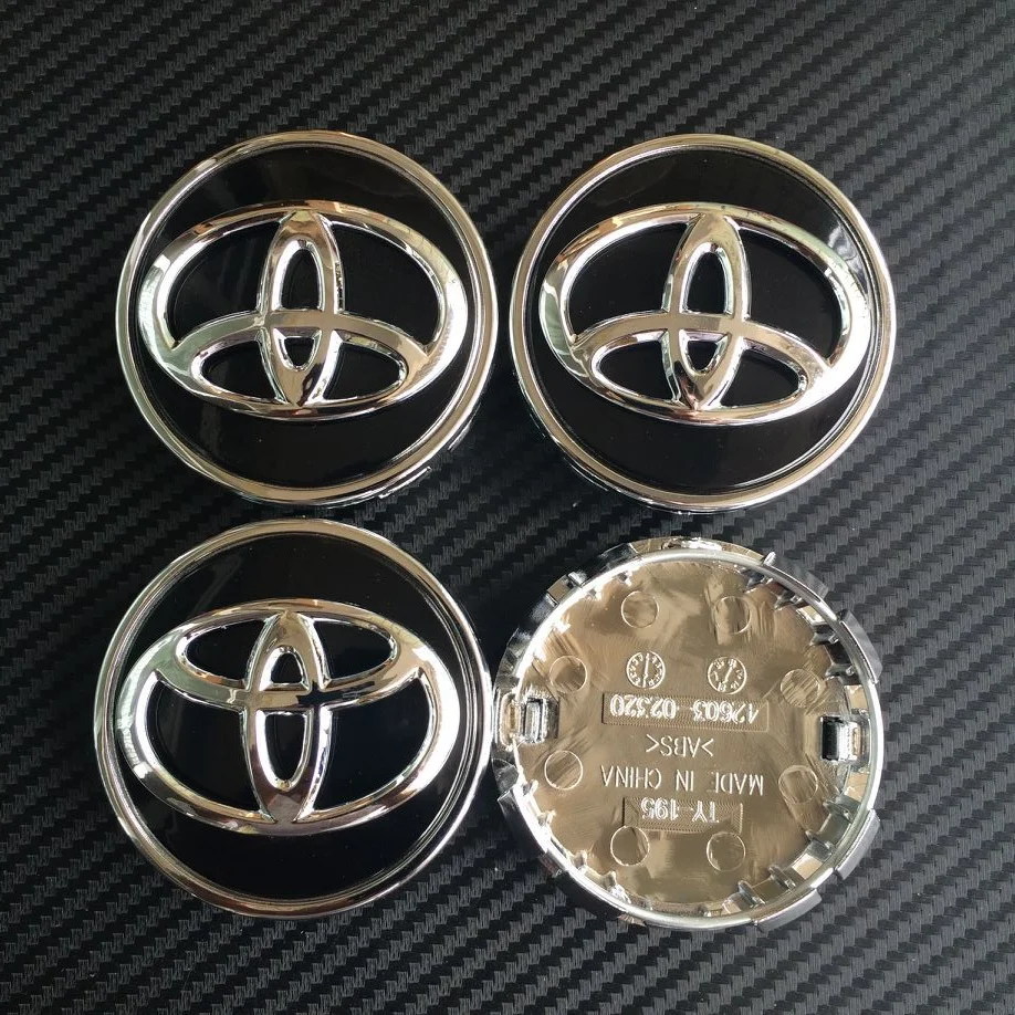 63mm Chrome Black Wheel Center Caps Hub Cover Car Badges Emblemn For