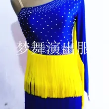 Стиль, костюм для латинских танцев, сексуальный, с одним рукавом, с кисточками, конкурс латиноамериканских танцев, платье для леди, детское платье для латинских танцев, 0026-1