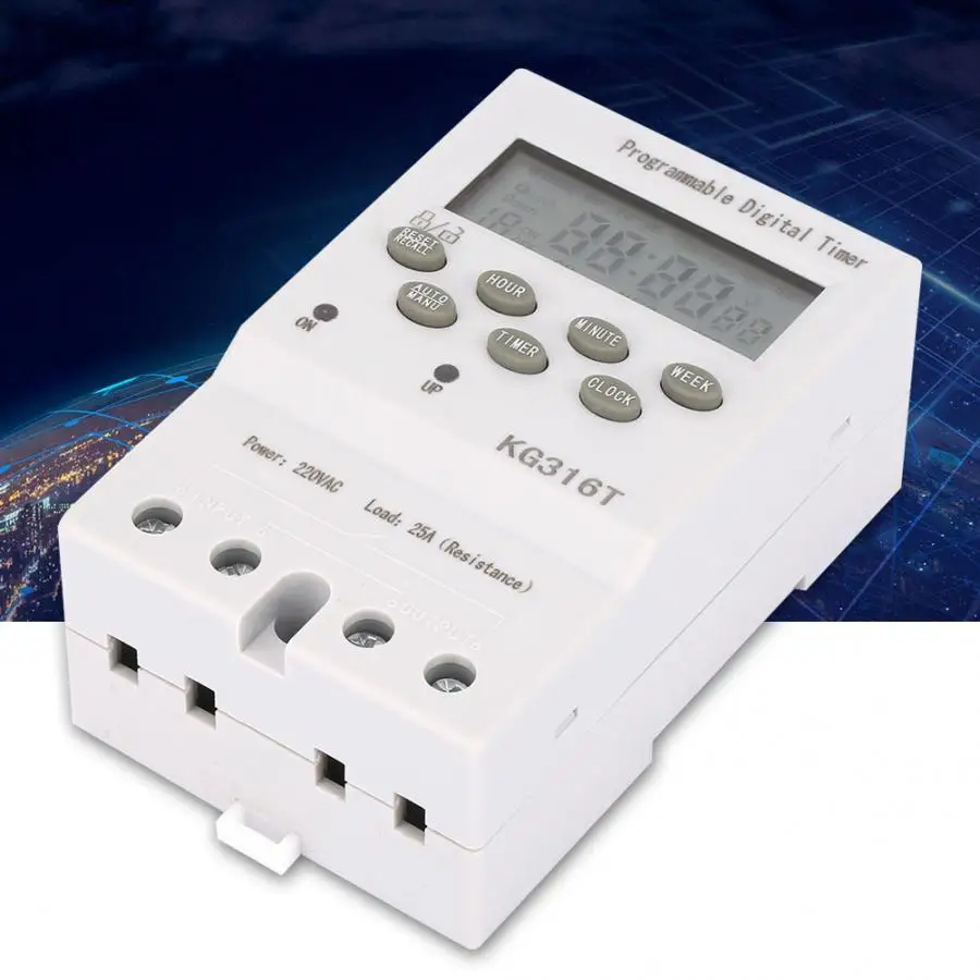 KG316T таймер 220 В микрокомпьютер управление временем переключатель