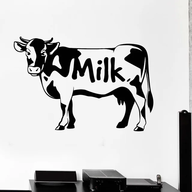 cute cow wall decals milk milky animals wall sticker dairy farm