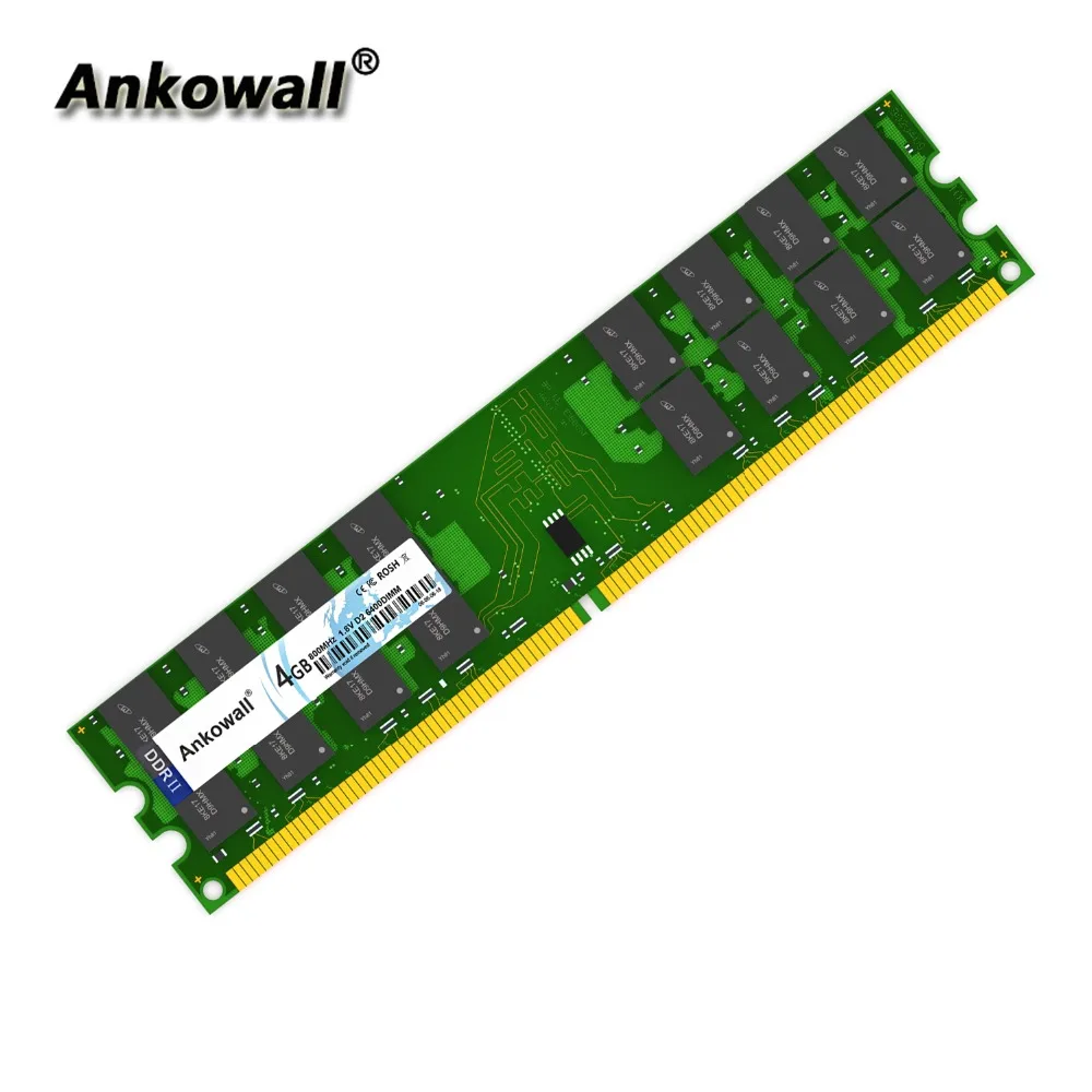 Ankowall новая оперативная память DDR2 4 ГБ 800 МГц PC2-6400U 1,8 в CL6 240Pin No-ECC для рабочего стола AMD Память Dimm