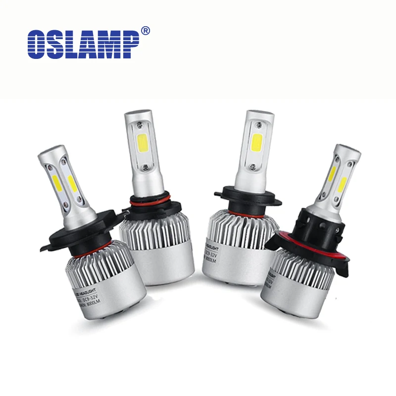 Oslamp Hi-Lo/Single Beam COB Chips LED Car Headlight Kits Auto Led Head Light Bulbs SUV Fog Lamp H4 H7 H11 H13 9005/HB3 9006/HB4