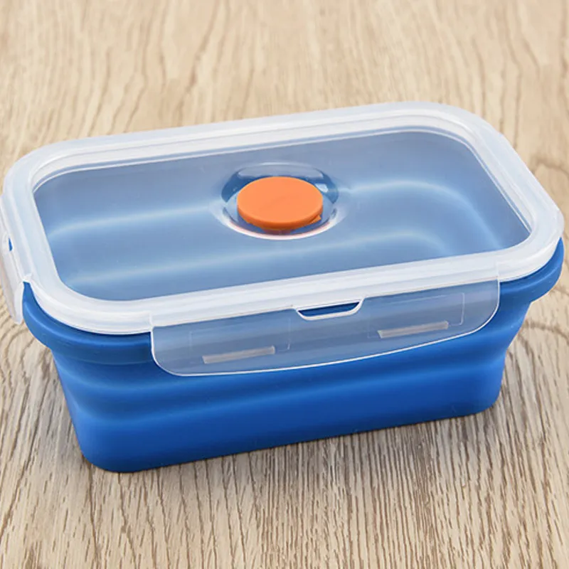 

Silicone Bento Box Folding Lunch Bowl Food Storage Container Boxes Tableware QJS Shop