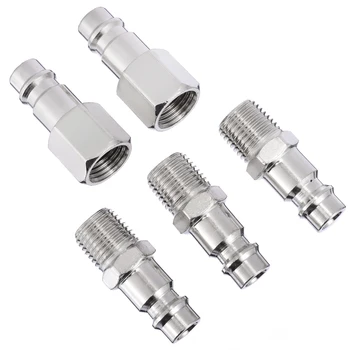 

5pcs 1/4" BSP Thread Pneumatic Parts Air Compressor Hose Quick Coupler Plug Socket Connector