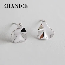 SHANICE, гладкие маленькие простые серьги-гвоздики в виде пазла, Джокер, 925 чистый белый цвет, гипоаллергенные серьги в виде ушей, модные ювелирные изделия, стиль