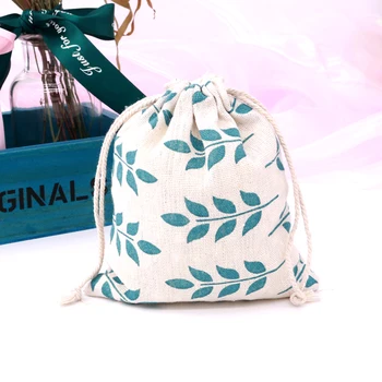 

5Pcs/lot 14x16cm Linen Cotton Bags Jewelry Drawstring Gift Bag Pouches Handmade Cosmetics Bracelets Watch Jewelry Packaging Bags