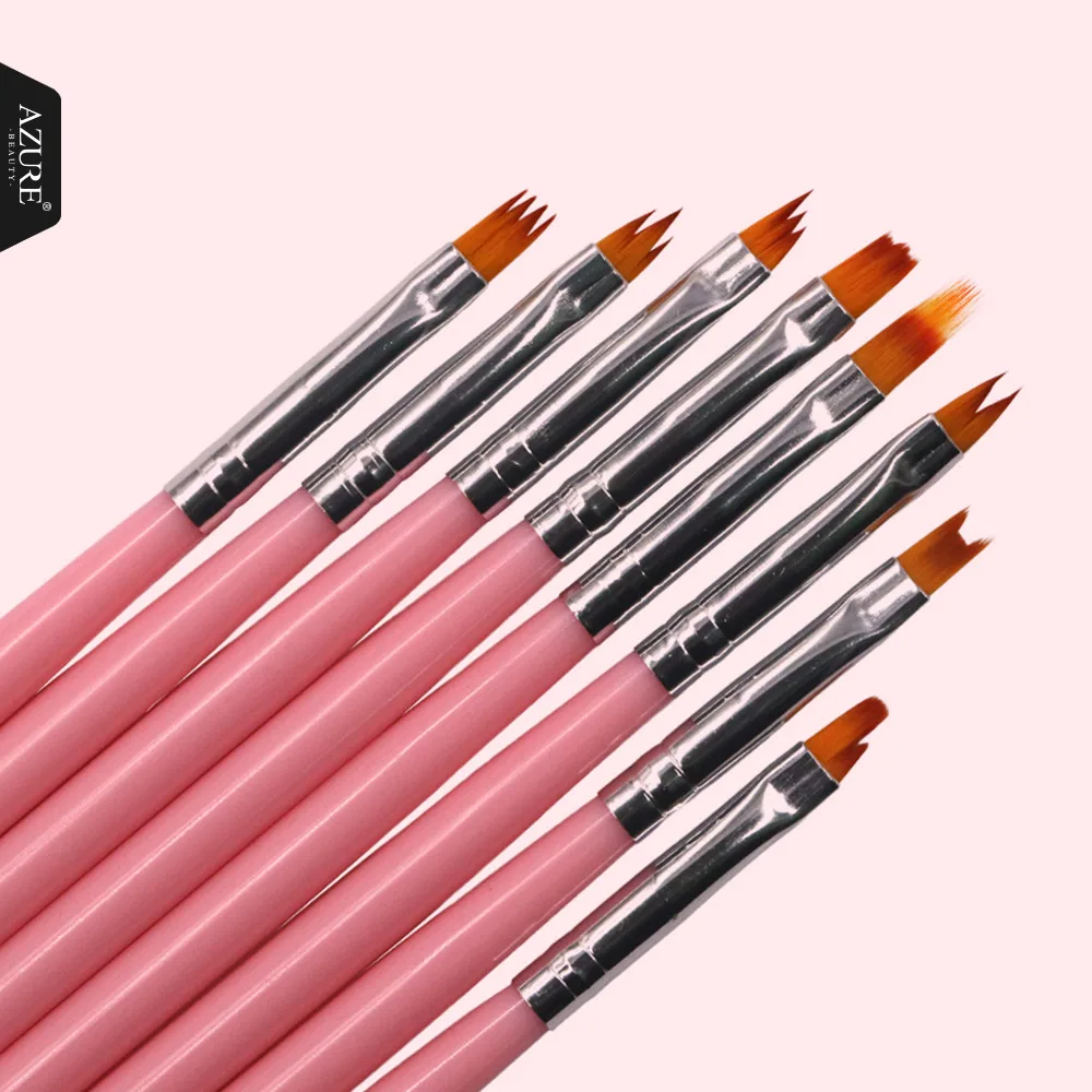 

Azure Beauty 8 pcs Nail Brushes Set Gel Varnish Building Painting Petals Drawing Flowers Nail Brushes Pen Using For Nail Design