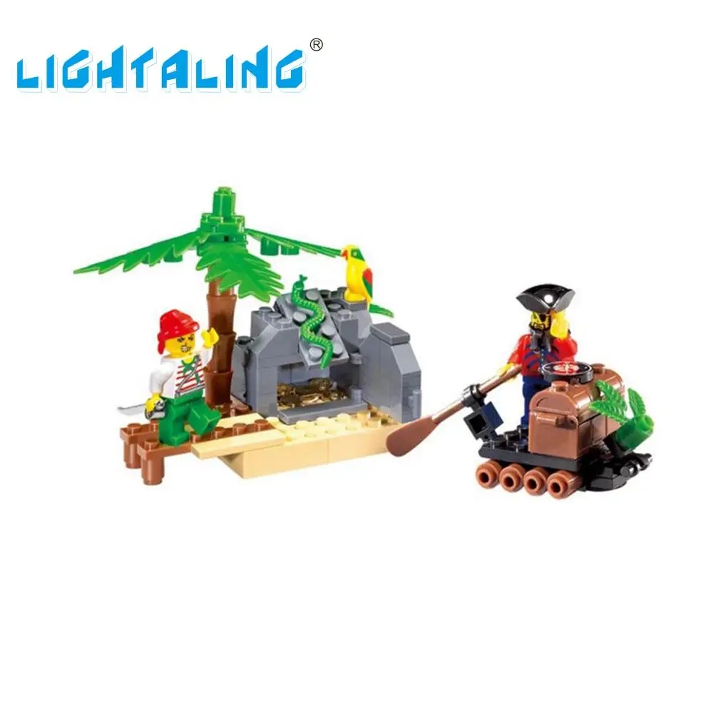 

ENLIGHTEN New 95PCS Pirate Series Pirate Ship Building Blocks Sets Minifigures Kids Toys Gift Lightaling Toy