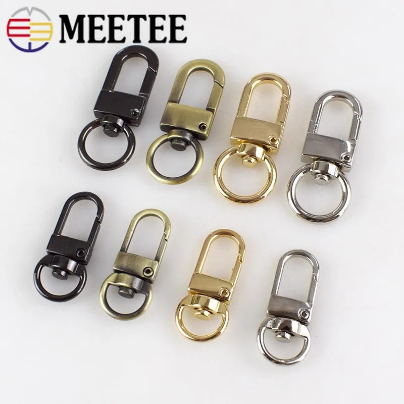 

Meetee 5pcs 10/13MM Metal Keys Buckle Bags Chain Connecting Dog Hook Buckle Hardware DIY Handmade Decoration Accessories AP483