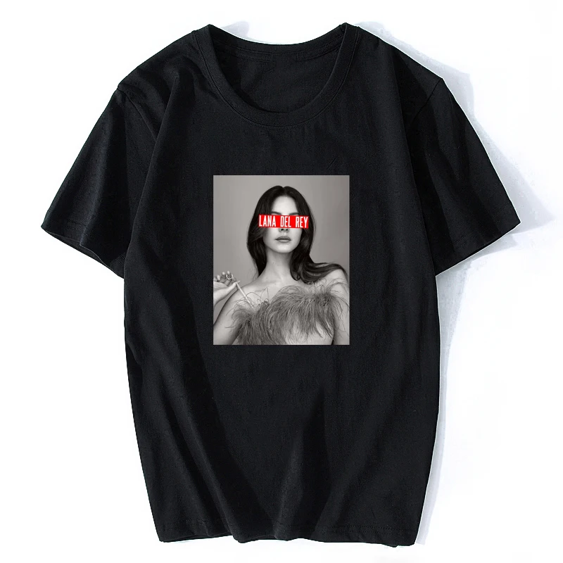 

Lana Del Rey Cool Print Casual Funny Shirt White Top Tee High Quality O-Neck Summer Plus Size Harajuku T Shirt
