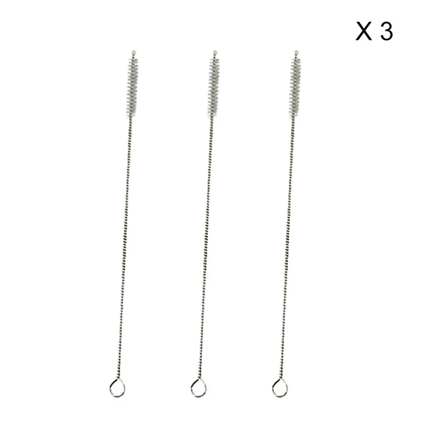 3pcs Straw Cleaning Brush Stainless Steel Nylon Straw Cleaners Brush