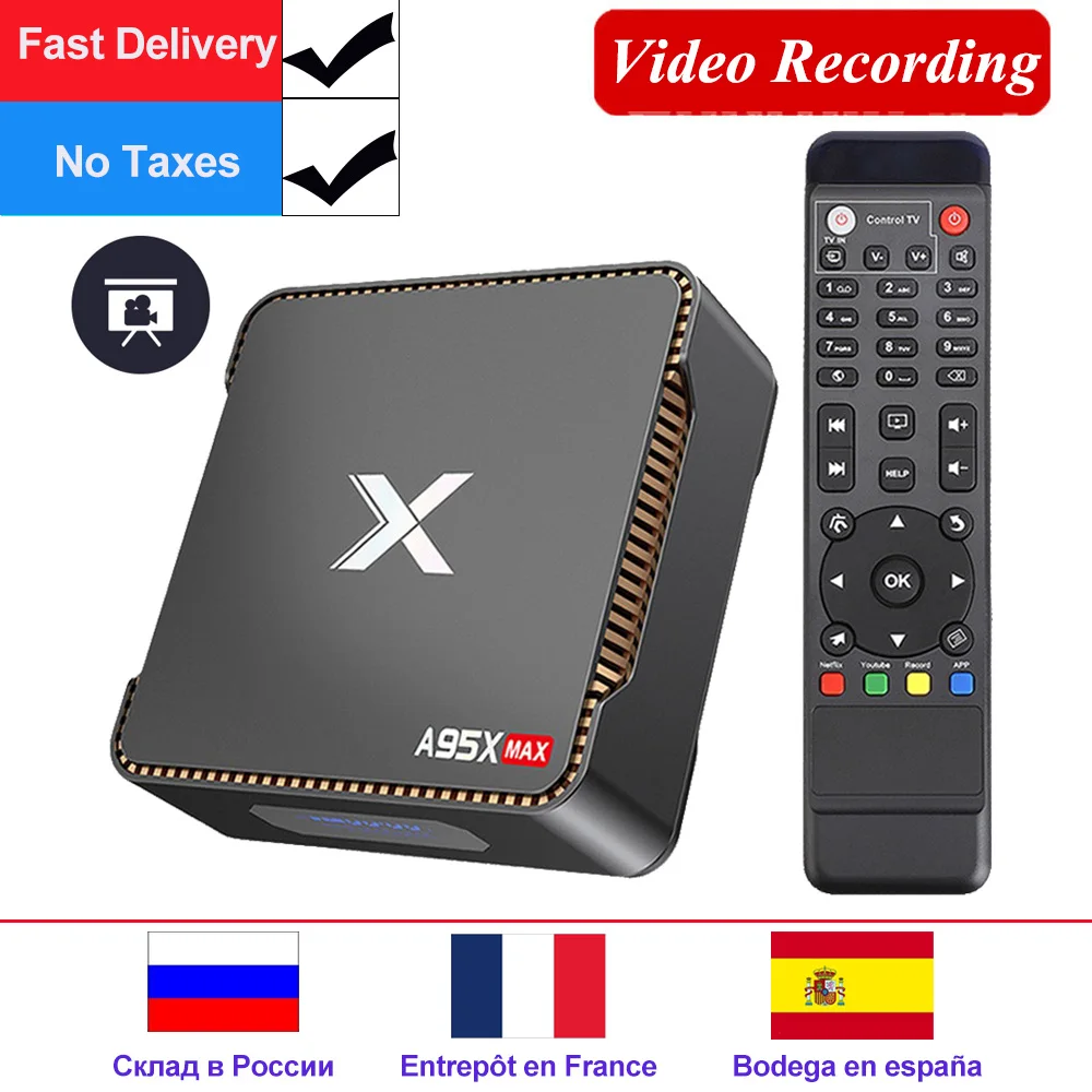 A95X ماكس الروبوت 8.1 التلفزيون مربع 4 GB 64 GB Amlogic S905X2 الذكية تعيين كبار مربع دعم PVR تسجيل الفيديو 2.4G و 5 GHz Wifi BT4.2 1000 M 4 K A95X ماكس الروبوت 8.1 التلفزيون مربع 4 GB 64 GB Amlogic S905X2 الذكية تعيين كبار مربع دعم PVR تسجيل الفيديو 2.4G و 5 GHz Wifi BT4.2 1000 M 4 K