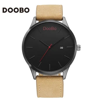 

2018 New Fashion Brand DOOBO Casual Mens Watches Men Watch Luxury Leather Business Quartz-Watch Men Wristwatch Relogio Masculino