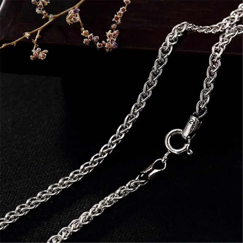 GAGAFEEL 2,5 мм Мужские цепочки ожерелье s 925 пробы Серебряное длинное ожерелье для мужчин и женщин ювелирные изделия лучшие подарки