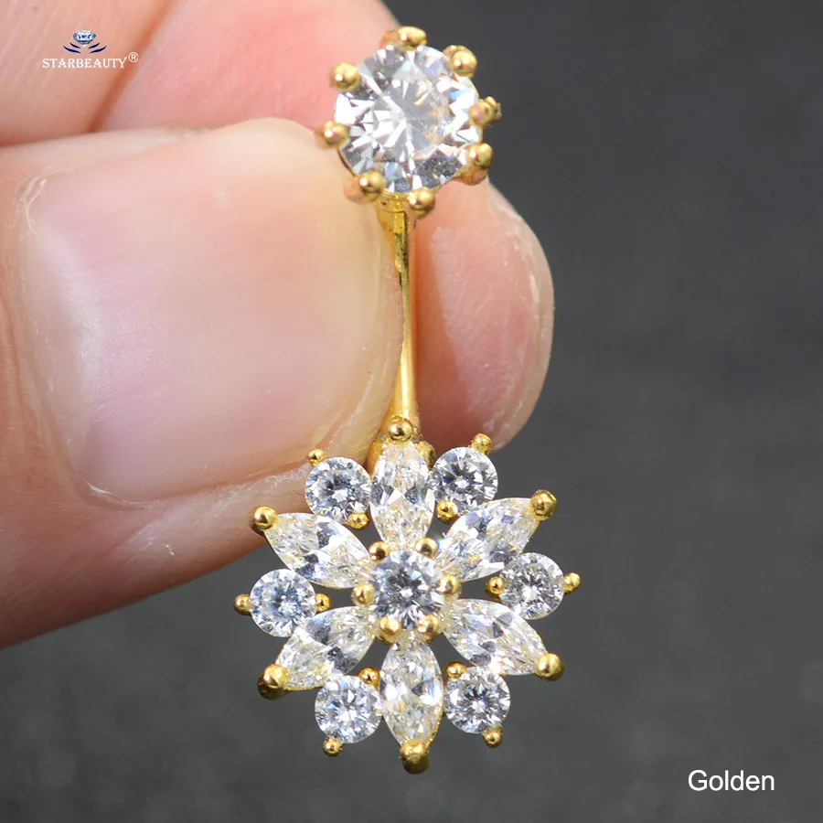 14 г пикантная женская обувь с украшением в виде кристаллов живота Piercing Nombril