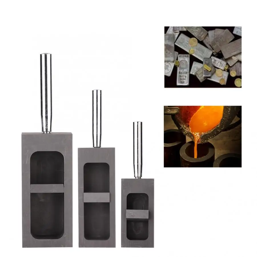 

Professional Pure Graphite Ingot Casting Mold Mould Crucible For Gold Silver Melting Casting Refining Jewelry Making Tool b