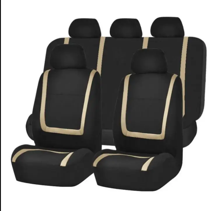 Embroidery Car Seat Covers Set Universal Fit Most Cars Covers with line
