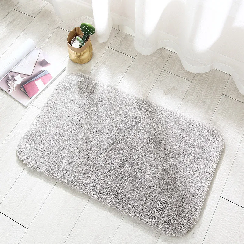Противоскользящий коврик для ванной комнаты, машинная стирка, Мягкий впитывающий коврик из микроволокна 899 - Цвет: Light gray