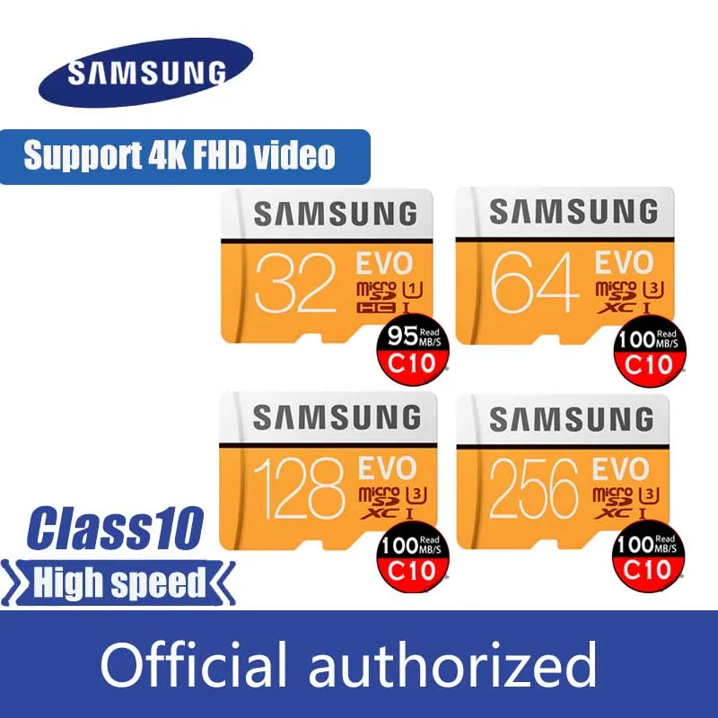 Лучший SAMSUNG EVO plus Micro SD карты 128 GB 32 GB Class10 MicroSDHC MicroSDXC UHS 1 карты памяти 256 Гб MicroSD 64 GB картао де memoria