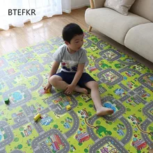 9 шт./компл. детское гимнастическое EVA пены головоломки коврик детский коврик играть на коврике арабских цифр детская город коврики с изображением дорог блокируя Плитки детей speelkleed