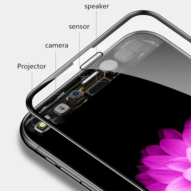  40D Voll Gehärtetem Glas Auf Die Für iPhone 6 6s 7 8 Plus X 10 Glas Screen Protector rand Gebogene 