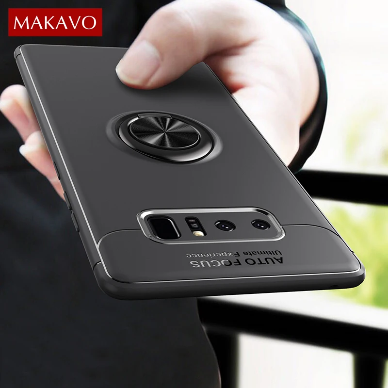 Чехол MAKAVO для Samsung Galaxy Note 8 вращающееся кольцо на палец магнитный автомобильный