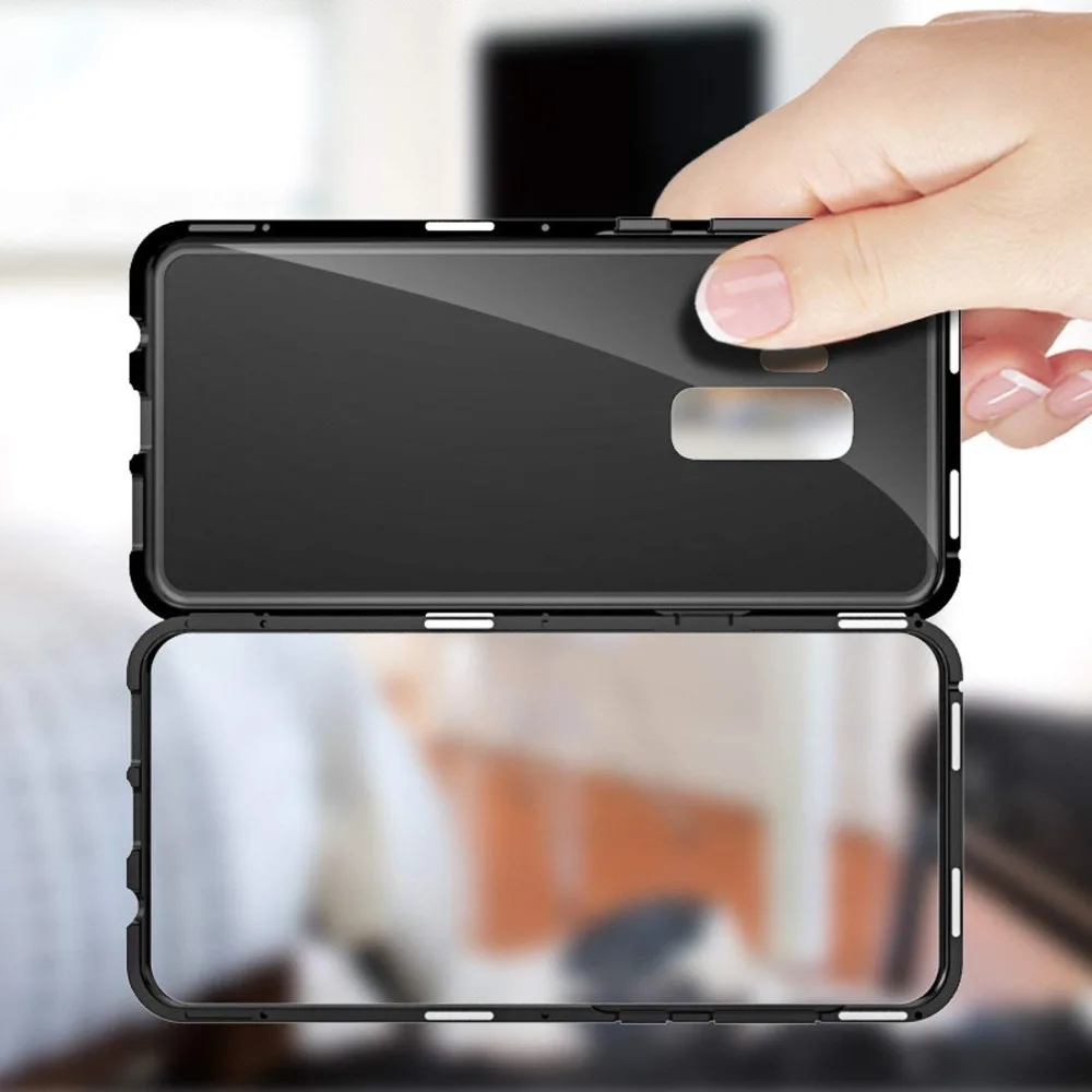 Suntaiho Ultra Magnetic Adsorption Phone Case For Samsung Galaxy S9 Case S8 S7 Note 8 Luxury Magnet Frame Back Glass Cover Suntaiho Ultra Magnetic Adsorption Phone Case For Samsung Galaxy S9 Case S8 S7 Note 8 Luxury Magnet Frame Back Glass Cover