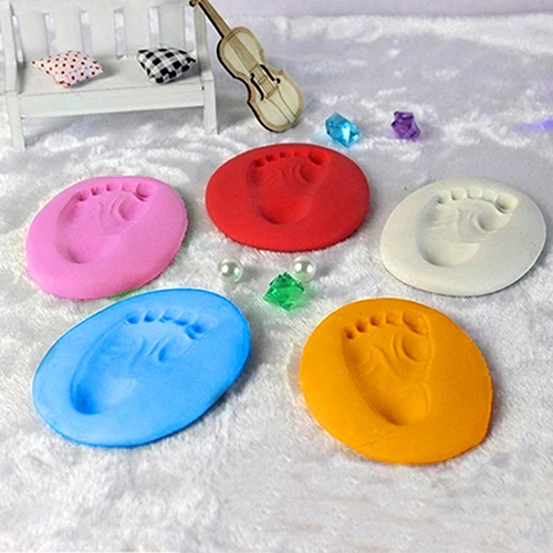 Творческий подарок ребенку сушка мягкая глина handprint след отпечаток Hand подушечка литья