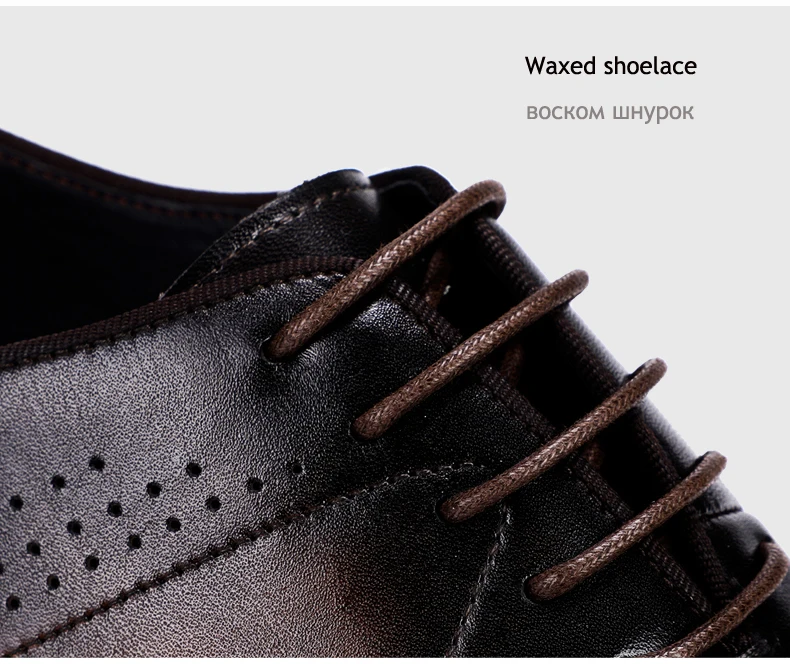 Men's Leather Casual Shoes Mens Breathable Genuine Leather Shoes Men Formal Casual Lace-up Oxford Shoes for Men Big Size 10 (6)